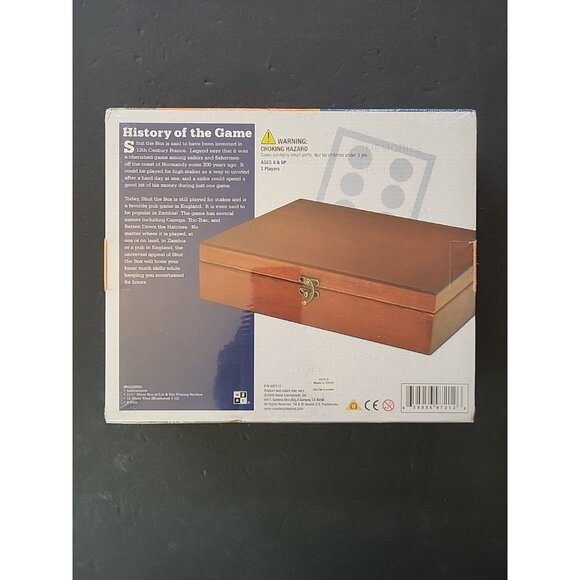 WE Games Shut The Box Numbers Old World Styled Wood Box P/N 497212 NEW NIB - Picture 2 of 6